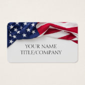 American Flag Company Name Profile Business Card (Vorderseite)