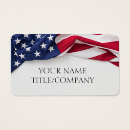 American Flag Company Name Profile Business Card