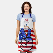 American Flag Cooking Schürze (Getragen)