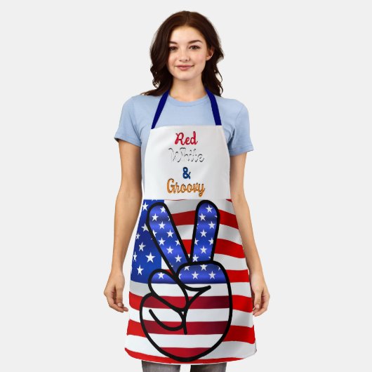 American Flag Cooking Schürze (Getragen)