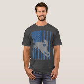 American Flag Cool Snowmobile T-Shirt (Vorne ganz)