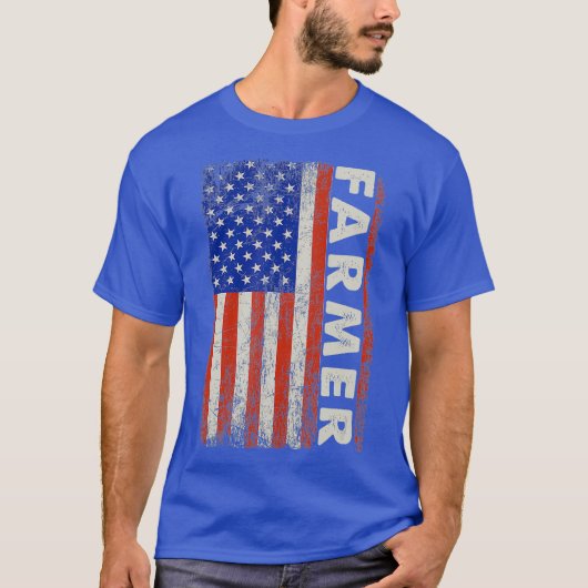American Flag Country Ranch Bauer Life Farm T-Shirt (Vorderseite)