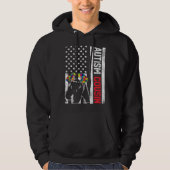 American Flag Cousin Bear Autiseness Awareness Sup Hoodie (Vorderseite)