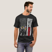 American Flag Cousin Bear Autiseness Awareness Sup T-Shirt (Vorne ganz)