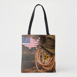 American Flag Cowboy Hat lasso Tasche