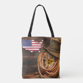 American Flag Cowboy Hat lasso Tasche (Rückseite)