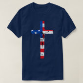 American Flag Cross Tshirt (Design vorne)