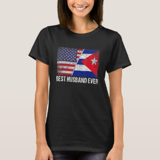 American Flag & Cuba Flag Beste Husband-Familie T-Shirt