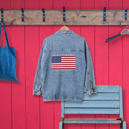 American Flag Custom Denim Jacket Jeansjacke
