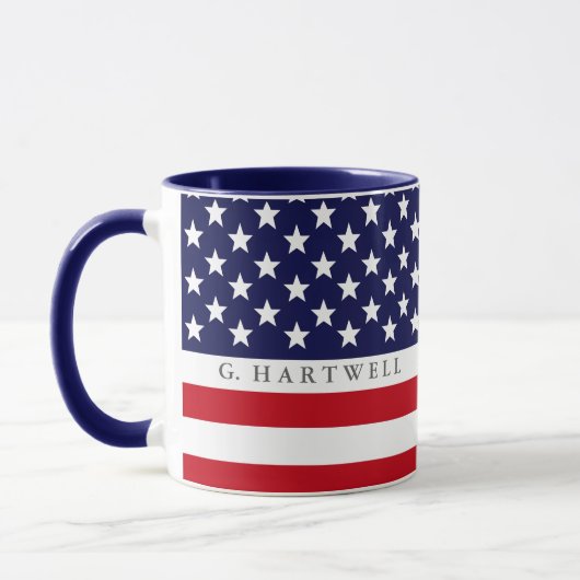 American Flag Custom Tasse (Links)