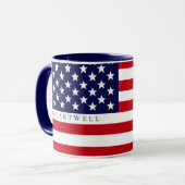 American Flag Custom Tasse (Vorderseite Links)