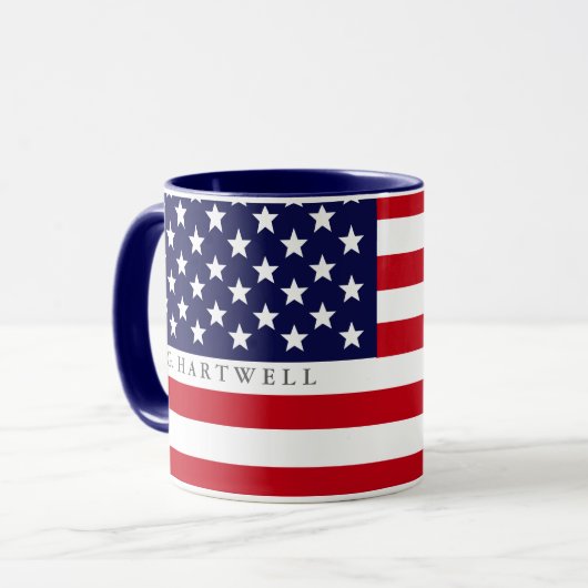 American Flag Custom Tasse (Vorderseite Links)
