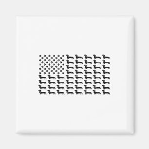 American Flag Dackel Dog Paw Lover Patriotic 4t Magnet