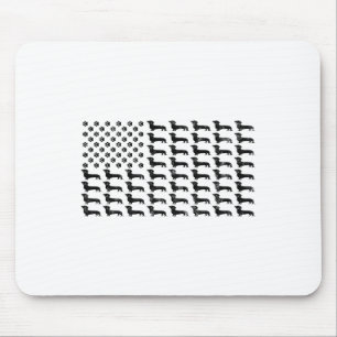 American Flag Dackel Dog Paw Lover Patriotic 4t Mousepad