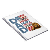 American Flag Dad Lion Patriotic Notizblock (Rechte Seite)