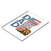 American Flag Dad Lion Patriotic Notizblock (Linke Seite)