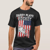 American Flag Daddy Hockey USA Patriotic 4th Of Ju T-Shirt (Vorderseite)