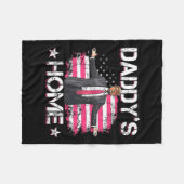 American Flag Daddy's Zuhause Trump 2024 Patriotic Fleecedecke (Vorderseite (Horizontal))