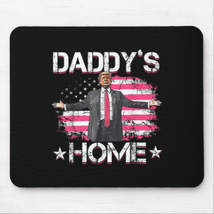American Flag Daddys Zuhause Trump 2024 Patriotic Mousepad