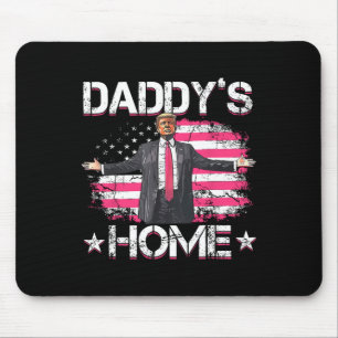 American Flag Daddy's Zuhause Trump 2024 Patriotic Mousepad