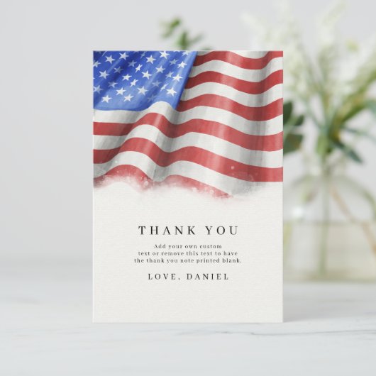 American Flag Danke Cards (Stehend Vorderseite)