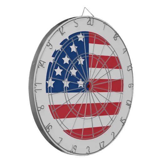 “American Flag” Dart Board Dartscheibe (Vorderseite Links)