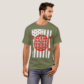 American Flag Dart Lover Theme Graphic Design T-Shirt (Vorne ganz)