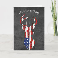 American Flag Deer Birthday