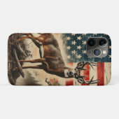 American Flag Deer Golf Patriotic Buck Wildlife D Case-Mate iPhone Hülle (Rückseite (Horizontal))