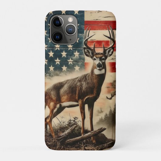 American Flag Deer Golf Patriotic Buck Wildlife D Case-Mate iPhone Hülle (Rückseite)