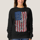 American Flag Deer Hunting Sweatshirt (Vorderseite)