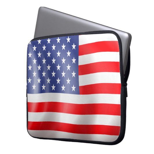 American Flag Design Laptopschutzhülle (Vorderseite Links)