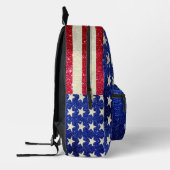 American Flag Design Personalisiert Name Glitzer Bedruckter Rucksack (Links)