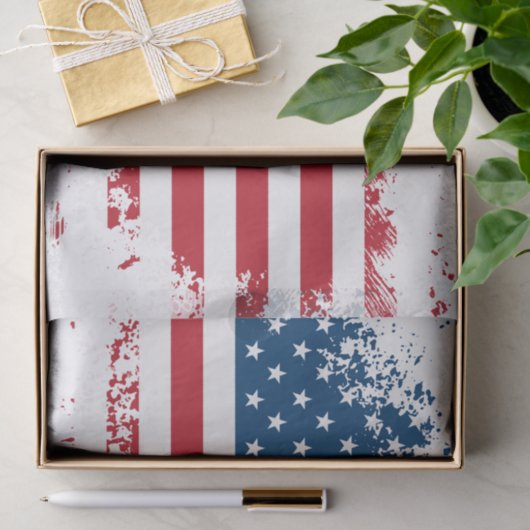 American Flag Design Seidenpapier (Geschenk)