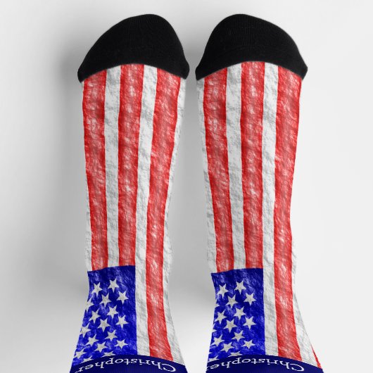 American Flag Design Socken (Oben)