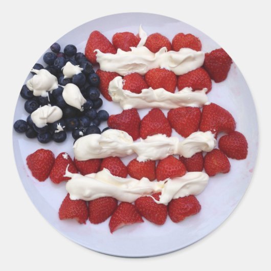 American Flag Dessert Runder Aufkleber (Vorderseite)
