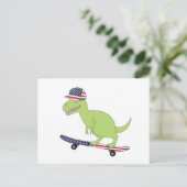 American Flag Dinosaurier Skateboarding Postkarte (Stehend Vorderseite)