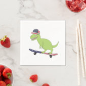 American Flag Dinosaurier Skateboarding Serviette (Beispiel)