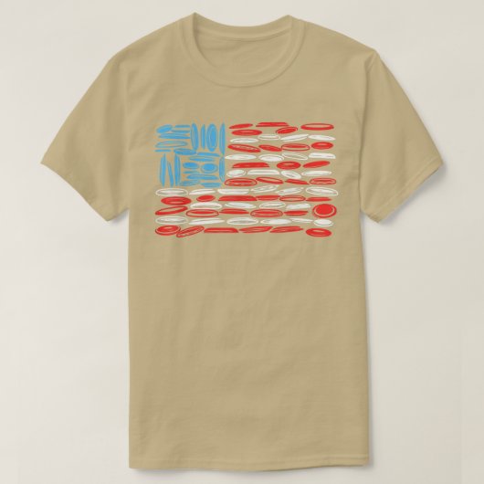 American Flag Disc Golf Usa Old Glory Graphic 17  T-Shirt (Design vorne)