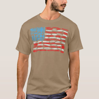 American Flag Disc Golf Usa Old Glory Graphic 17  T-Shirt