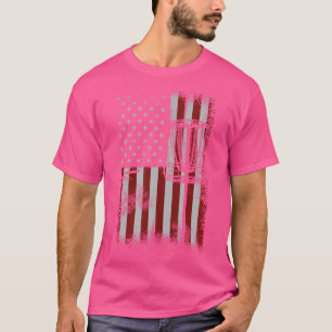 American Flag Disk Golf für Men Disc Golf Player T-Shirt