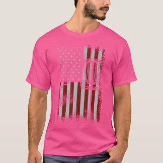 American Flag Disk Golf für Men Disc Golf Player T-Shirt