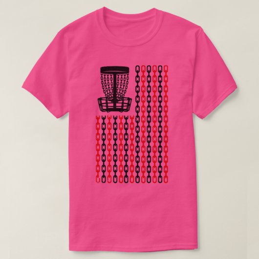 American Flag Disk Golf Player Funny USA Basket Ch T-Shirt (Design vorne)