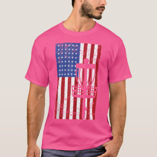 American Flag Disk Golf T-Shirt