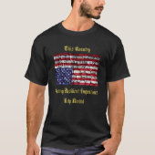 American Flag Distress Upside Down Rocks T-Shirt (Vorderseite)