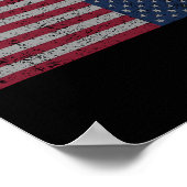 American Flag Distress Upside Down United States U Poster (Ecke)