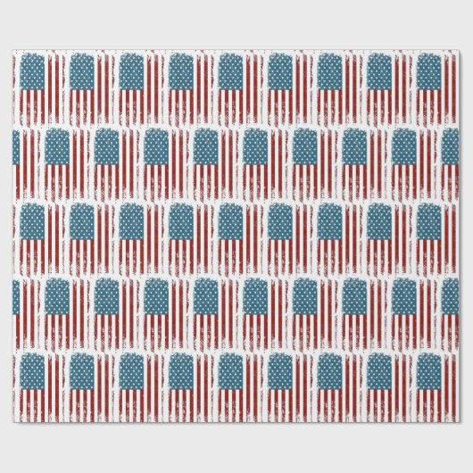 American Flag Distressed Design Geschenkpapier (Flach)