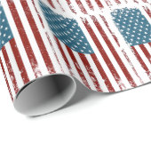 American Flag Distressed Design Geschenkpapier (Rolleneckpunkt)