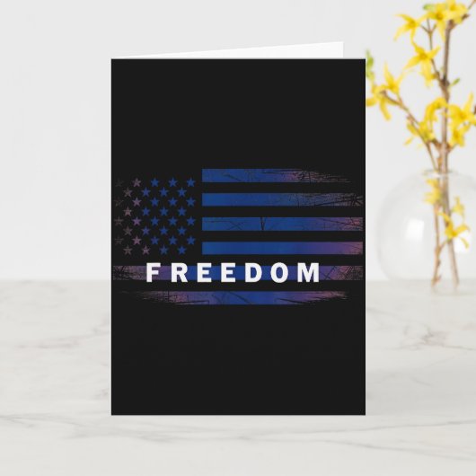 American Flag Dom  Karte (Gelbe Blume)