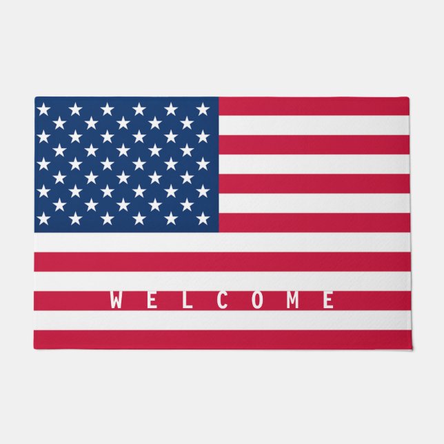 American Flag Doormat USA Willkommen Fußmatte (Vorderseite)